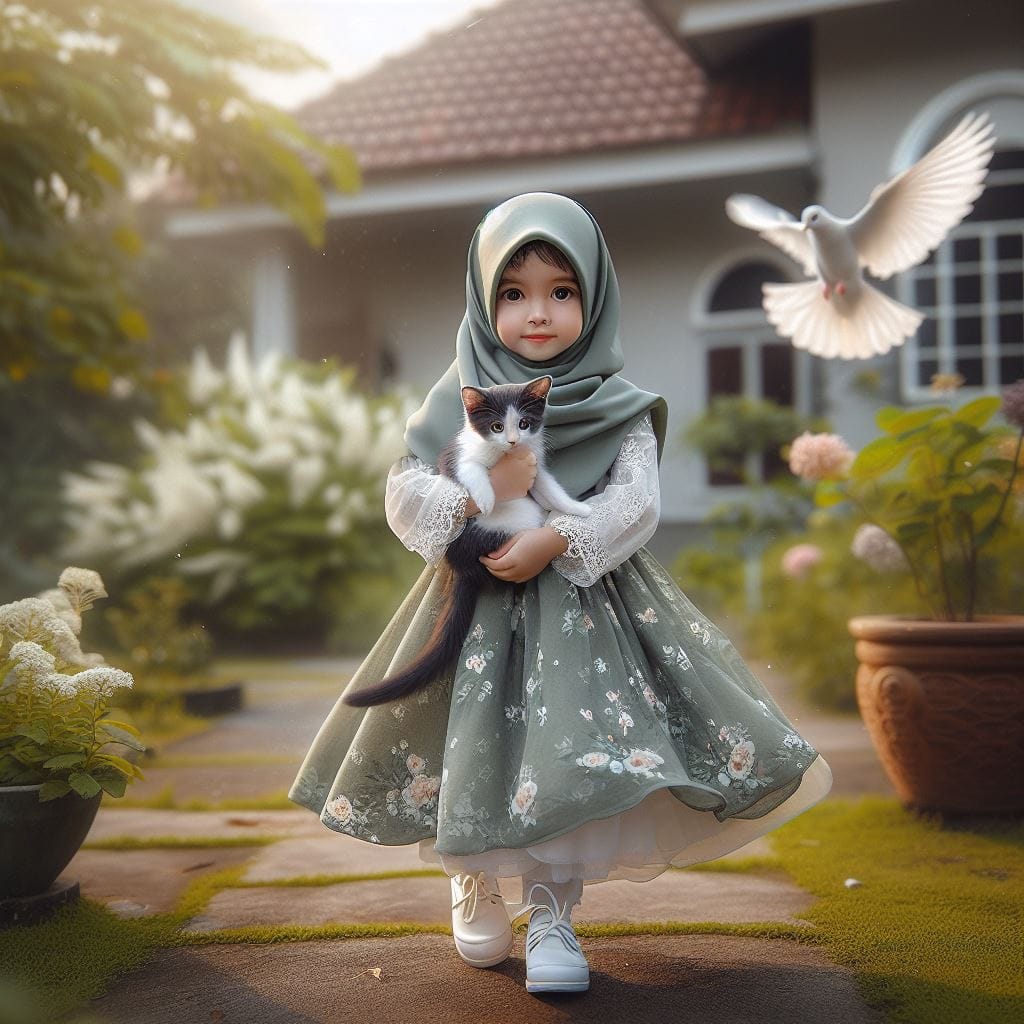 1103. PROMPT:
 seorang anak perempuan Indonesia, suku jawa, cantik berhijab, umu...