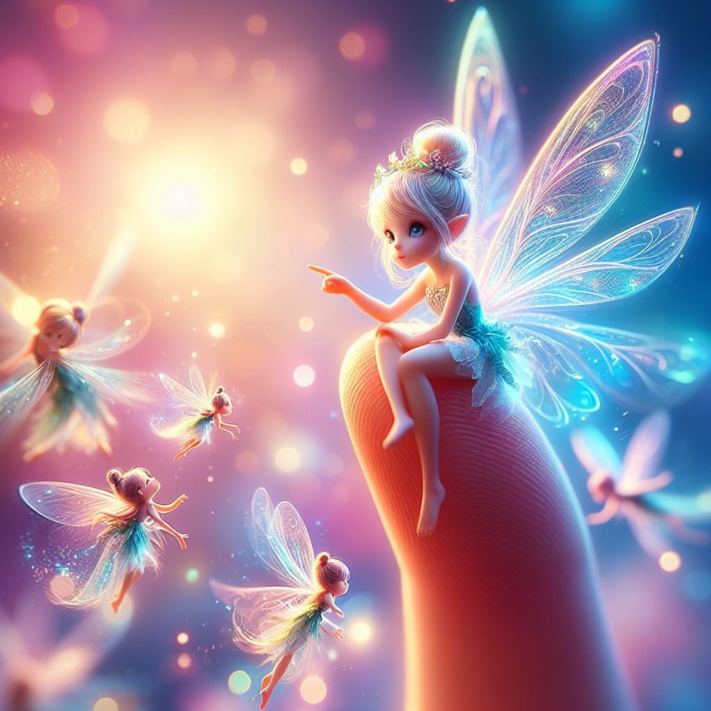 1337. PROMPT:

Delicate mini anime fairies, tiny and enchanting, are depicted pe…