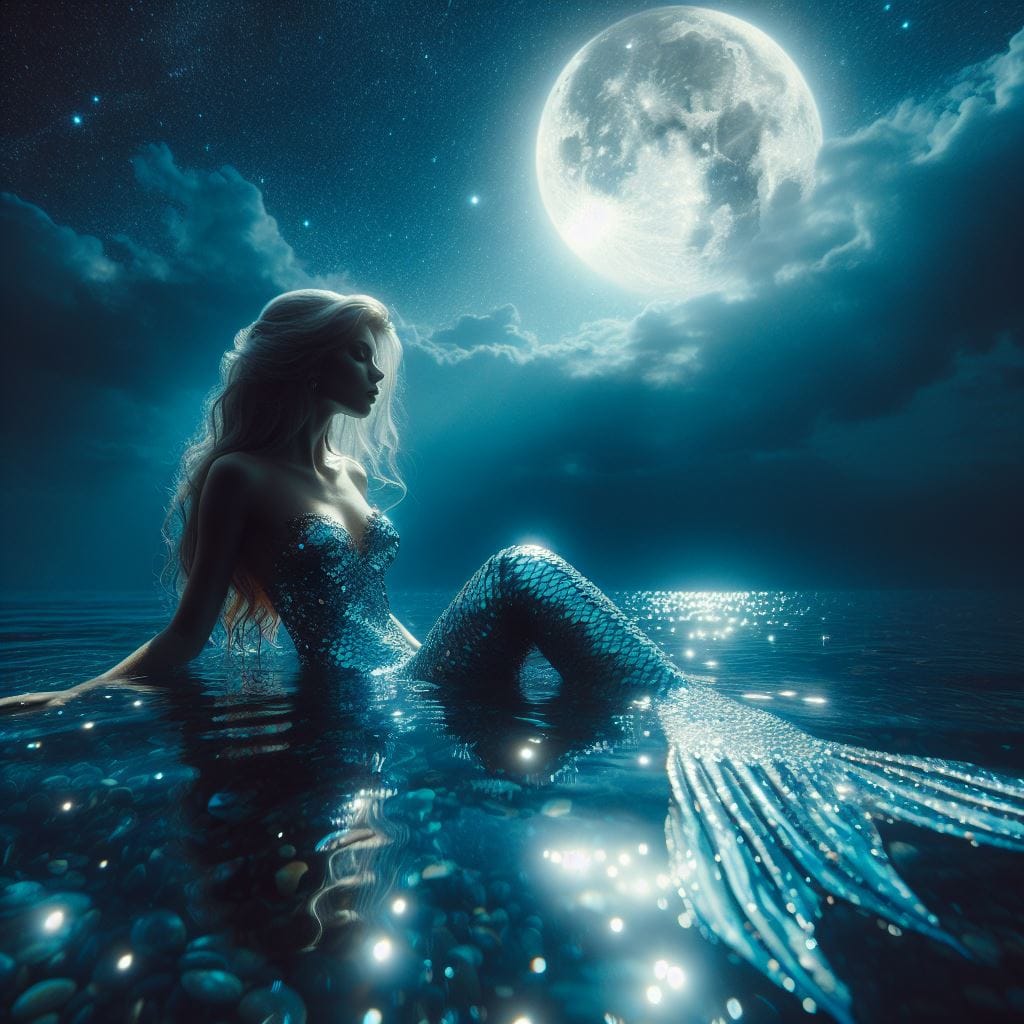1371. PROMPT:

Create A photograph capturing the enchanting moment of a mermaid ...