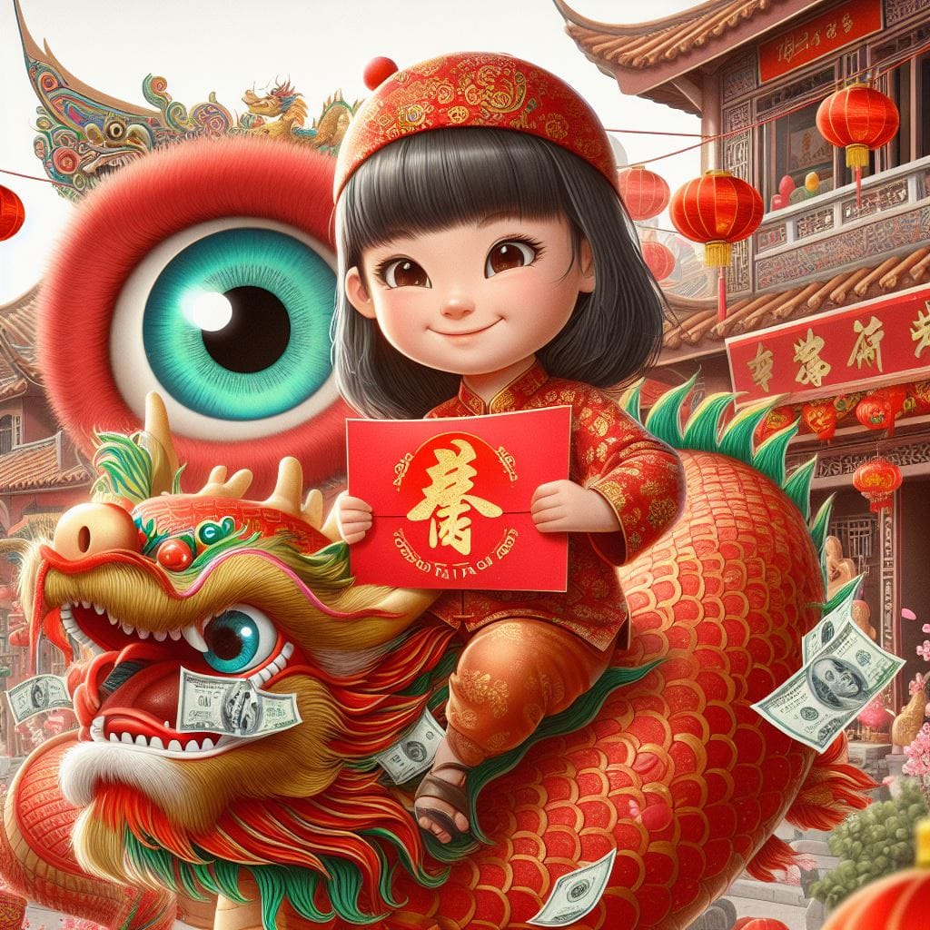 1492. PROMPT:
 an indonesian mix chinese girl 10yo, riding a real dragon and hol...