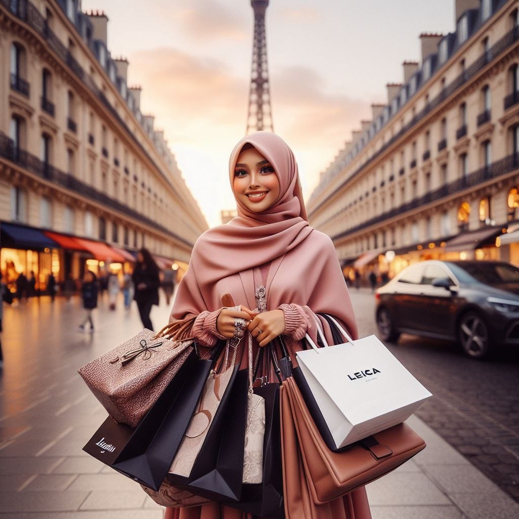 1547. PROMPT:

an Indonesian hijab girl 20yo, luxury long moslem dress, a lot of...