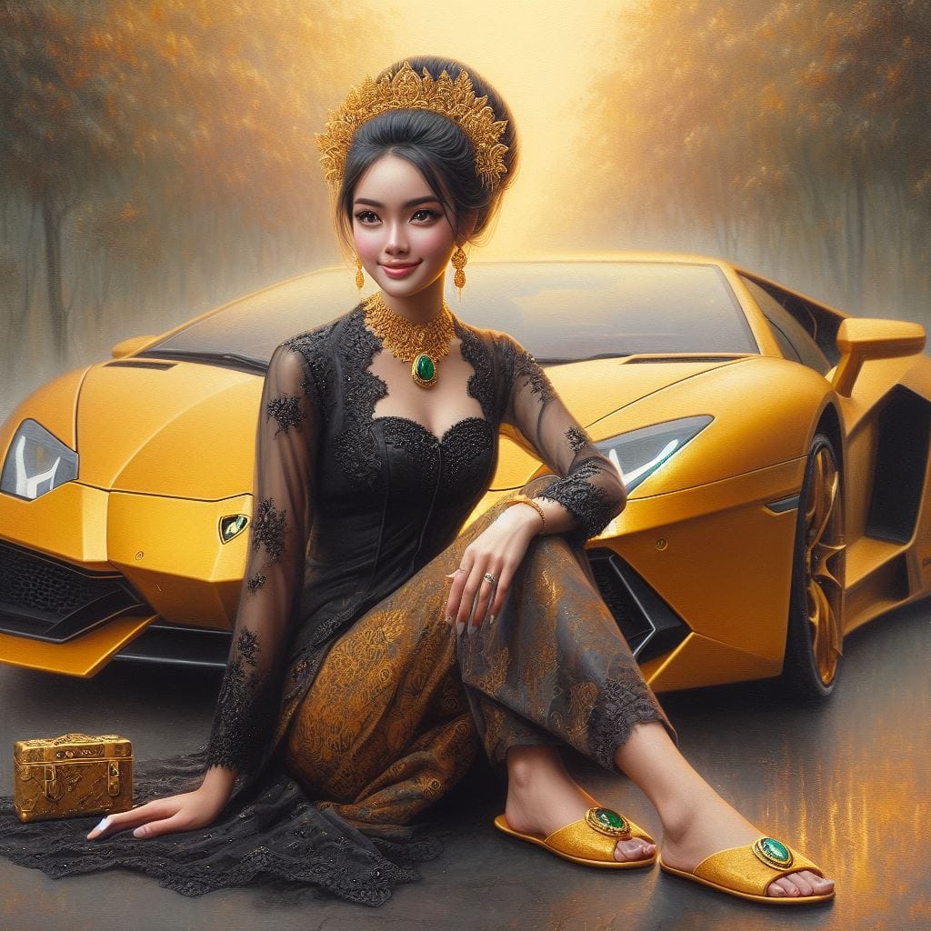1583. PROMPT:

Create the amazing image, oil painting portrait of a Indonesian w...