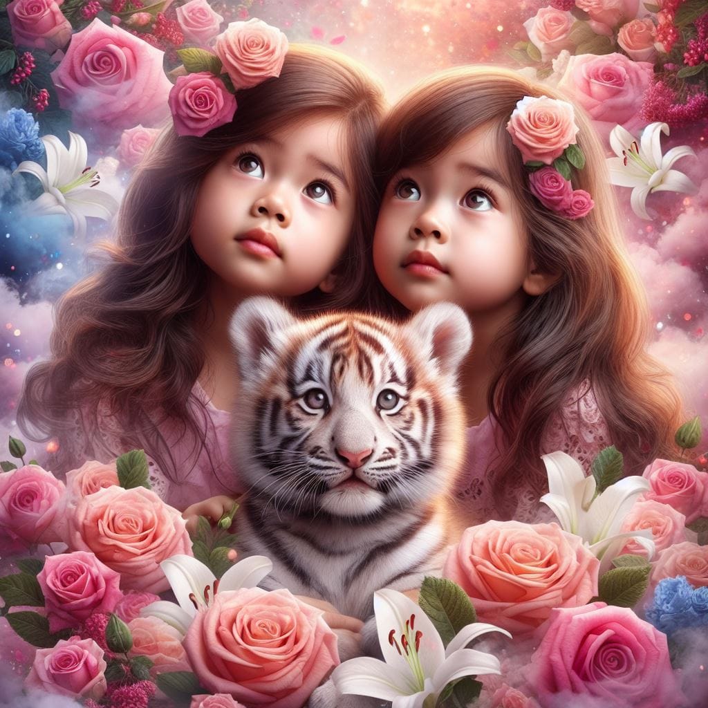 1632. PROMPT:

very detailed&realistic photo of 2 indonesian 1 girl 5yo& 1 girl ...