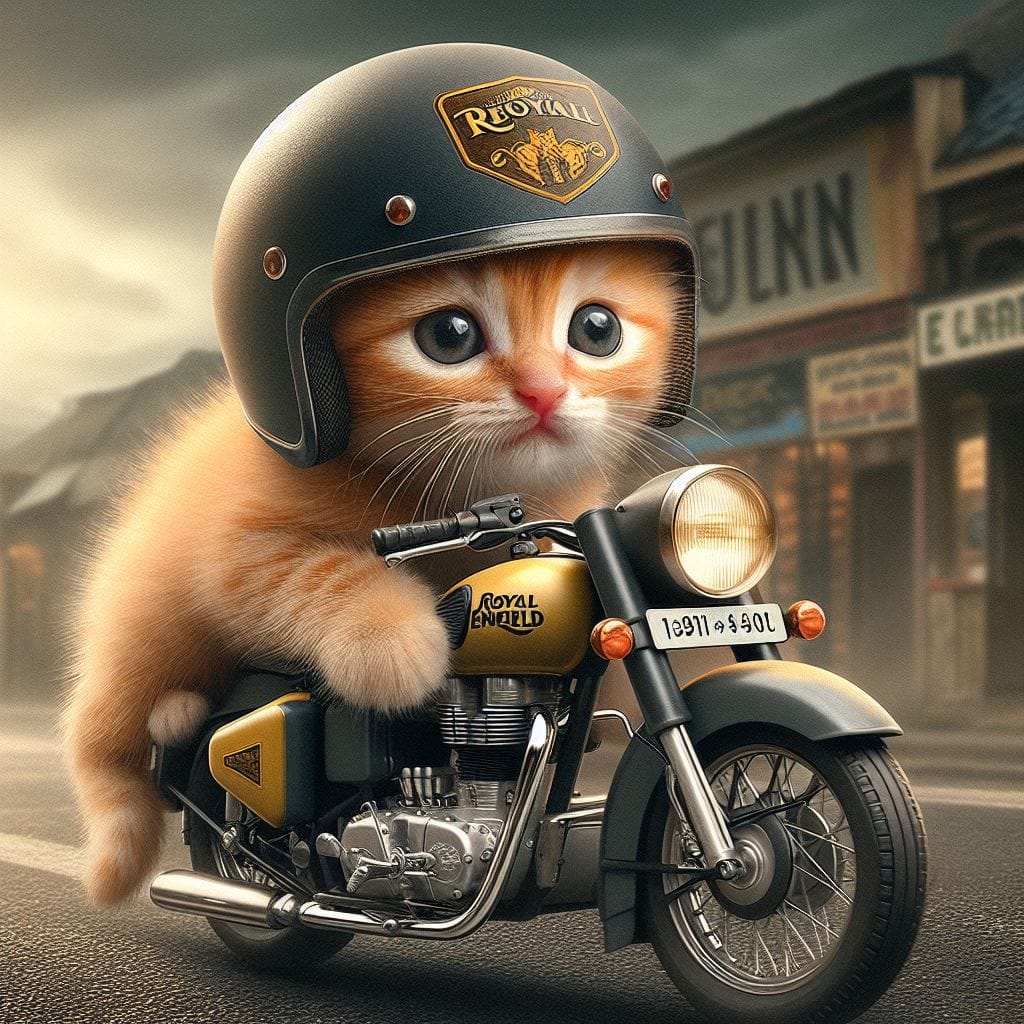 369. PROMPT:
 In a world where cats rule the roads, a pint-sized yellow coloured...