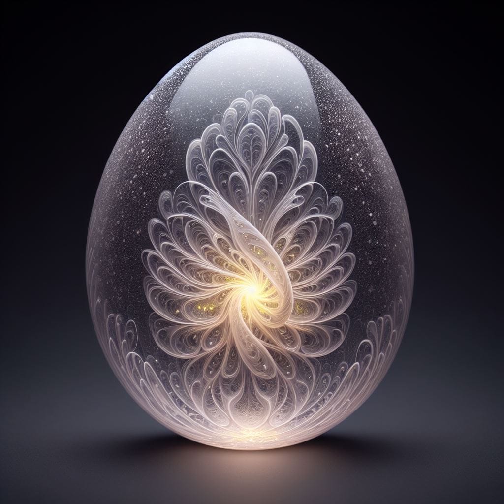456. PROMPT:
 design transparant a resin egg