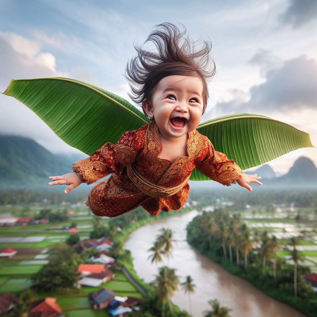 550. PROMPT:
 seorang bayi perempuan indonesia, memakai baju kebaya adat Jawa jo…