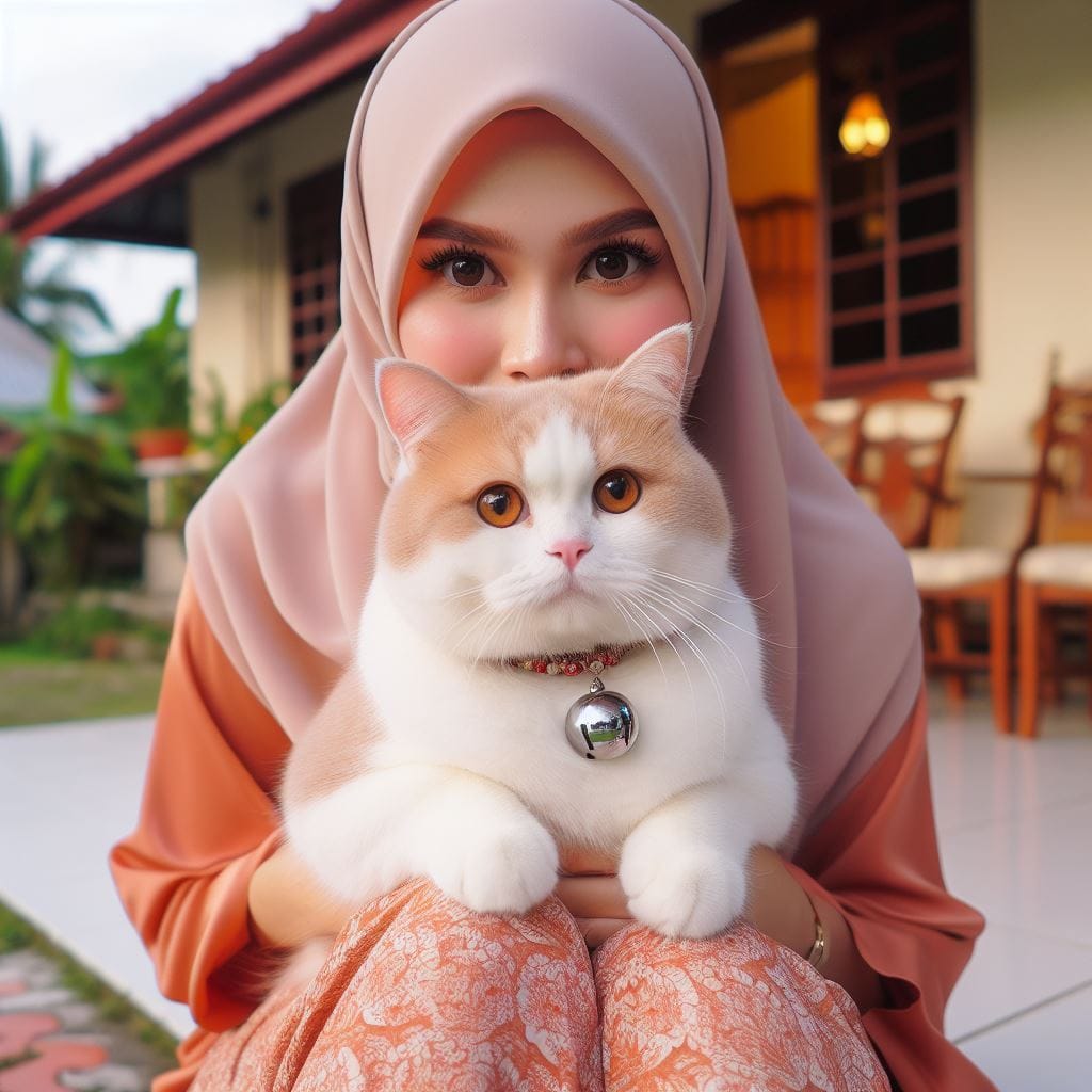 950. PROMPT:
 buatkan foto,gambar close-up kucing orange putih berbulu lebat san...