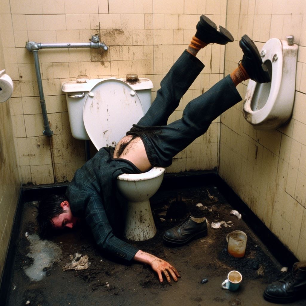 Dirtiest toilet in Scotland scene from Trainspotting. That's not quite like the ...
