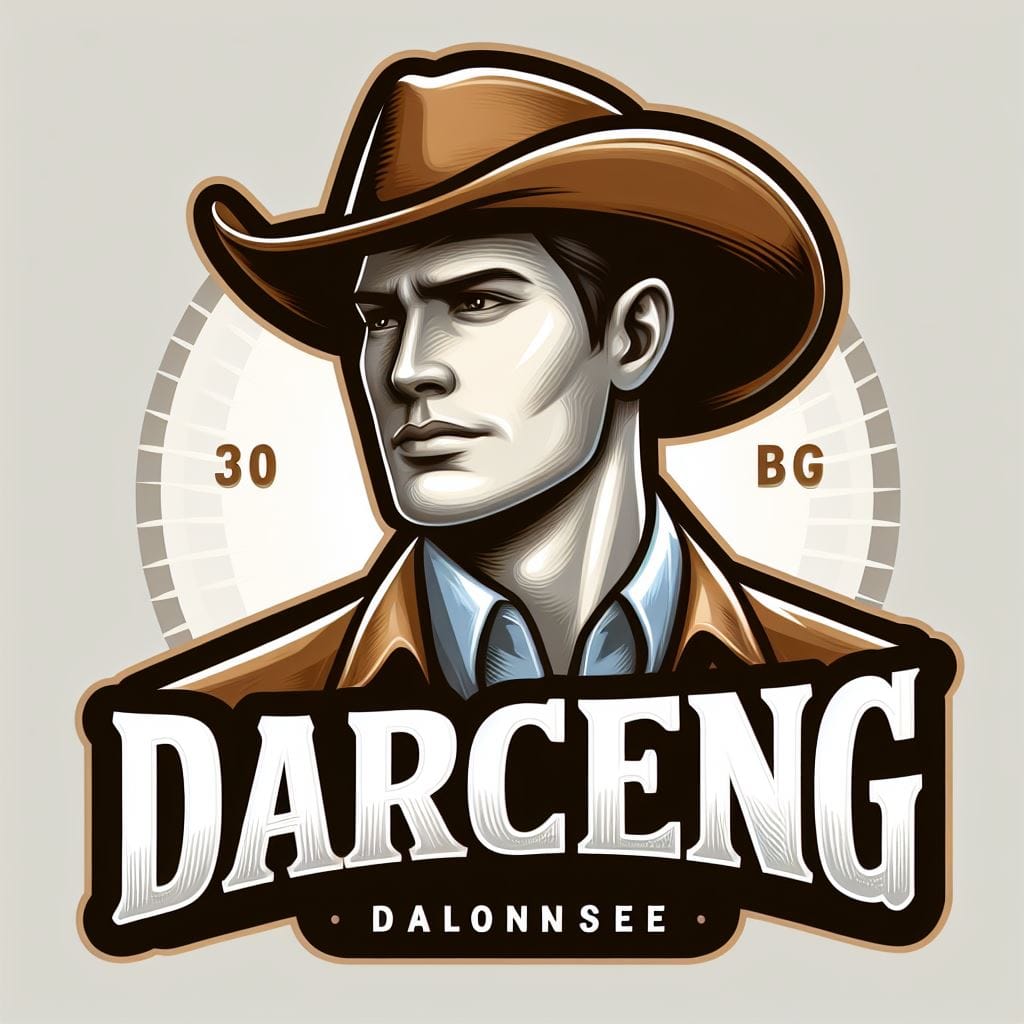 2011. PROMPT:
 logo 3d of an indonesian man 30 year old in a cowboy hat, handsom...