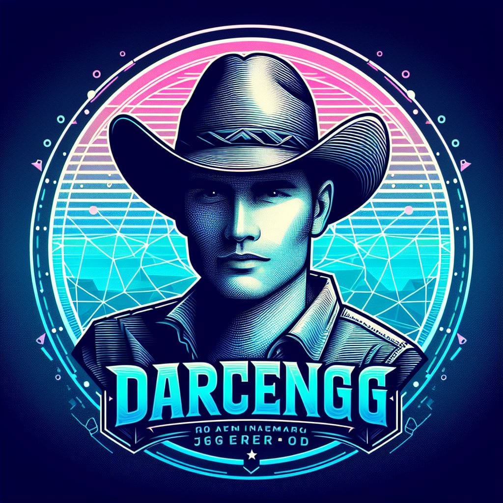 2018. PROMPT:

logo 3d of an indonesian man 30 year old in a cowboy hat, handsom...