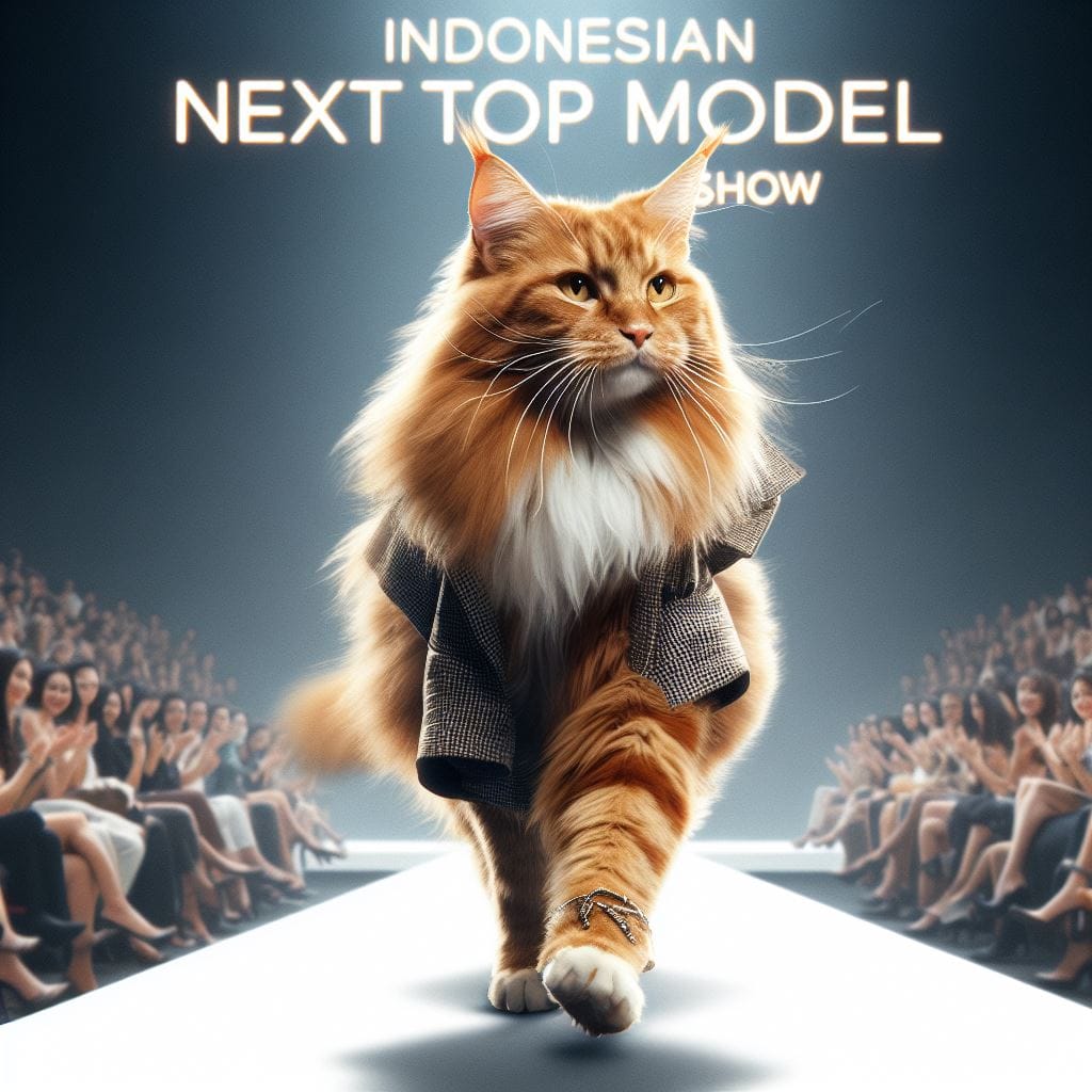 2075. PROMPT:
 indonesian next top model show poster with photorealistic image a...