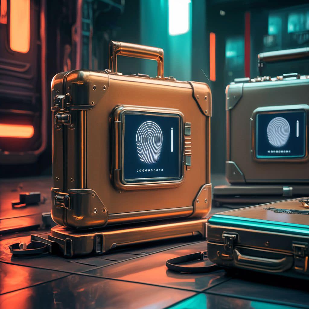 Prompt : 

A captivating 4K 3D render of a futuristic sci-fi briefcase, designed...