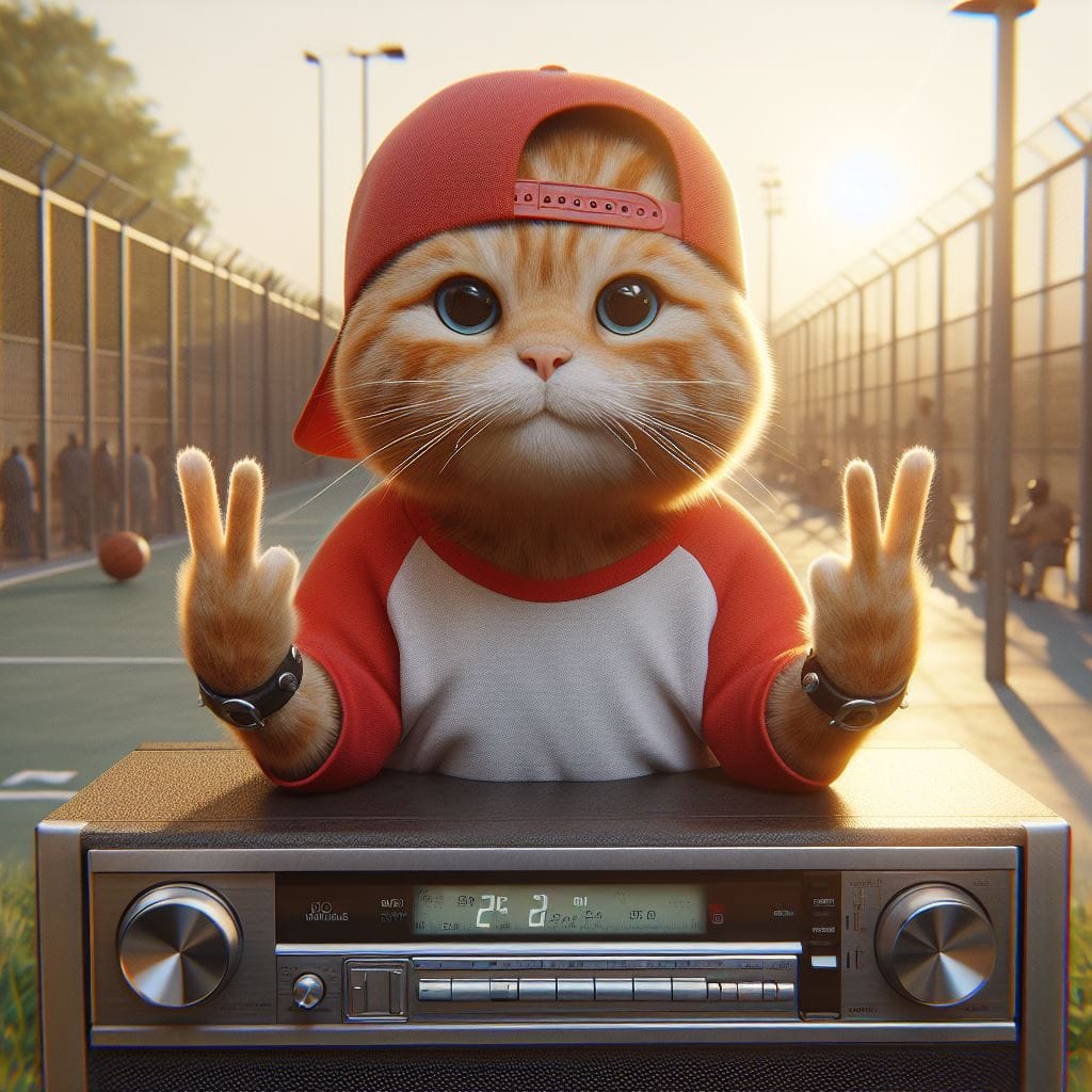 𝗕𝗥𝗘𝗔𝗞𝗜𝗡𝗚 𝗡𝗘𝗪𝗦

2048. PROMPT:

the stereo there is an orange cat with his cap bac...