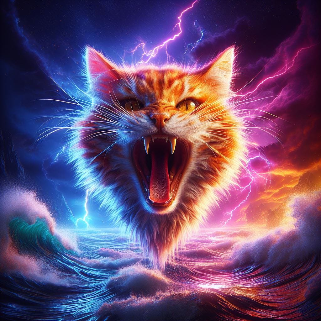 𝗕𝗥𝗘𝗔𝗞𝗜𝗡𝗚 𝗡𝗘𝗪𝗦

2050. PROMPT:

Photorealistic image of the orange cat, screaming ...