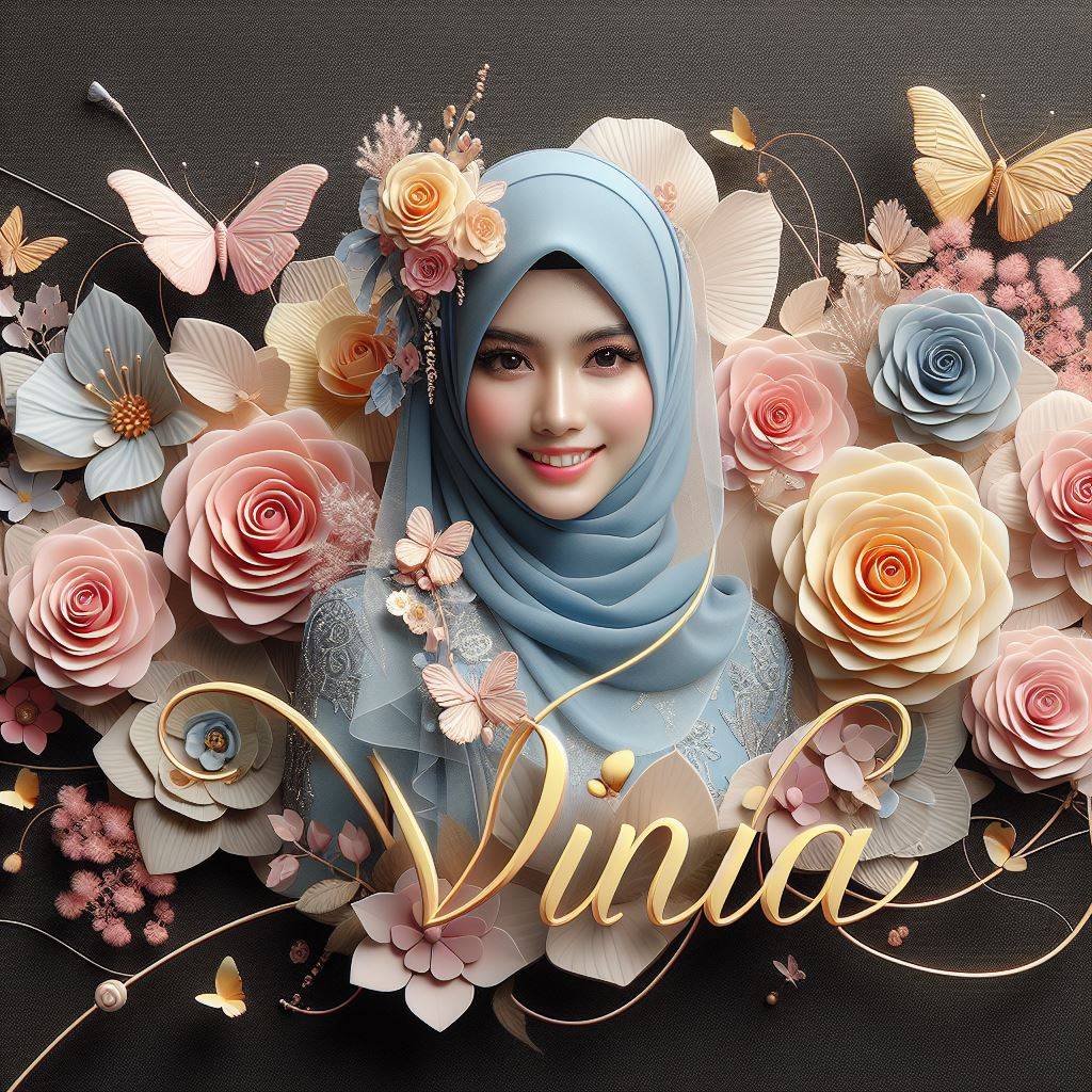 3246. PROMPT:

gadis hijab indonesia berusia 20 tahun, tersenyum, mengelilingi b...