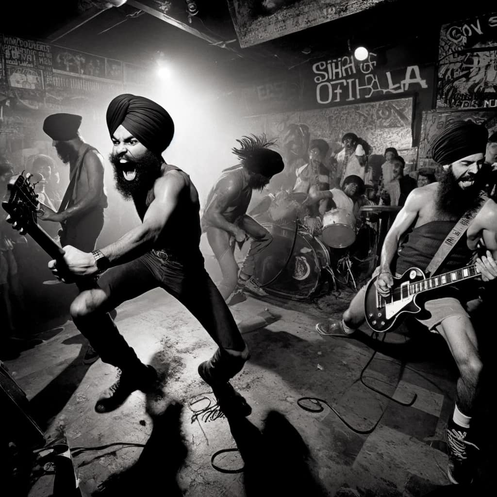 New York hardcore band "Sikh Of It All" performing in NY iconic club CBGB