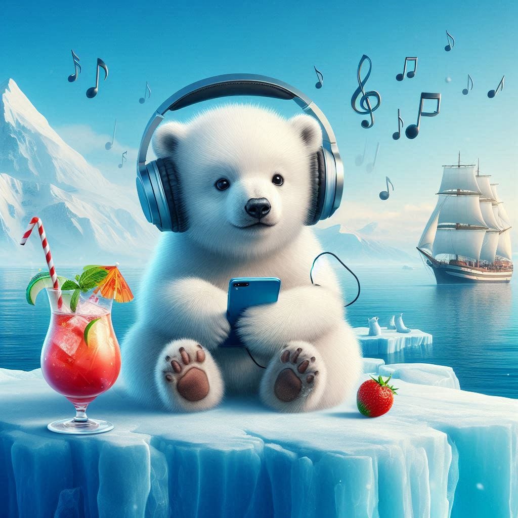 Mendengarkan Musik

Prompt : An adorable white polar bear cub is wearing headpho...