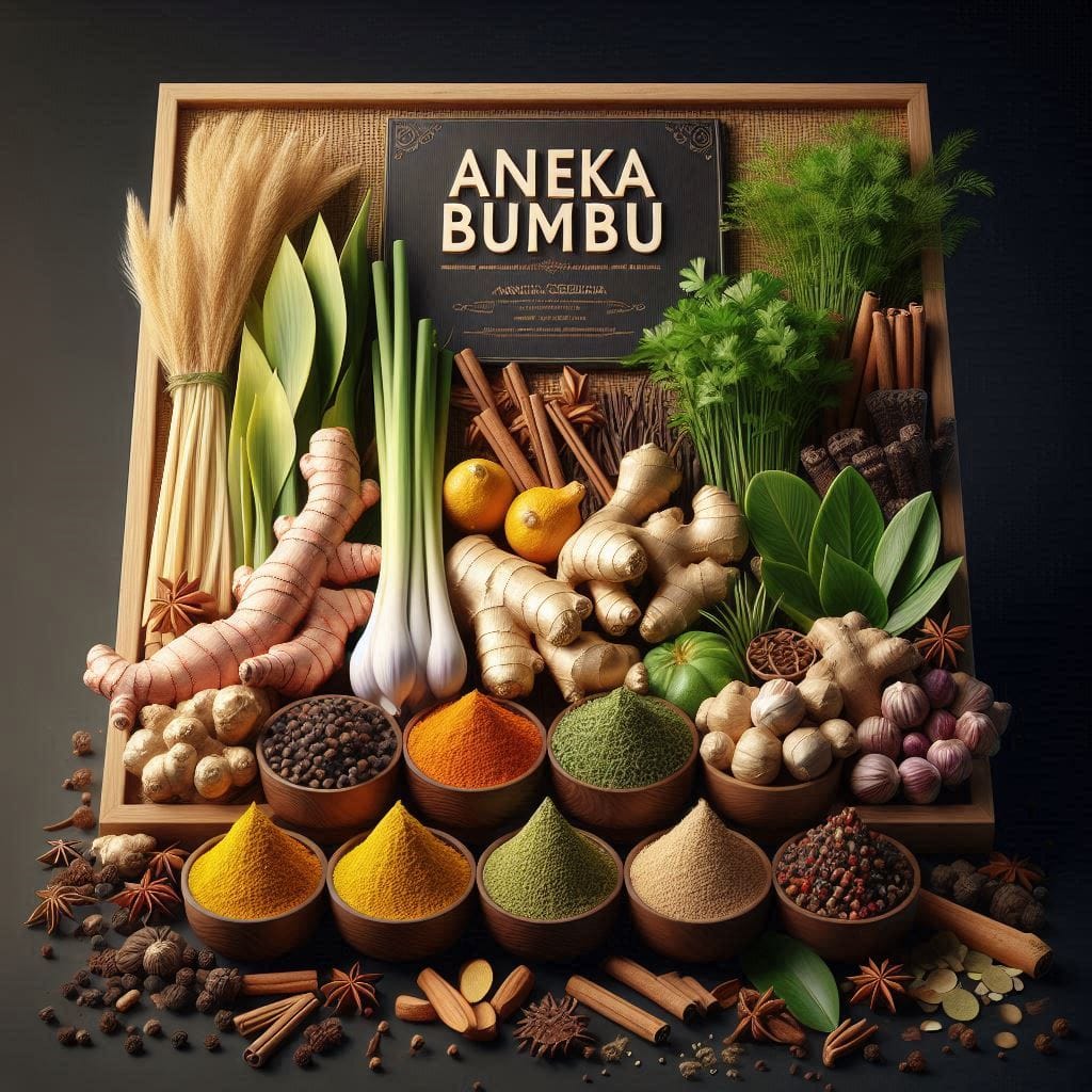 ANEKA BUMBU 

3D rendering of spices such as: lemongrass, turmeric, ginger, gala...