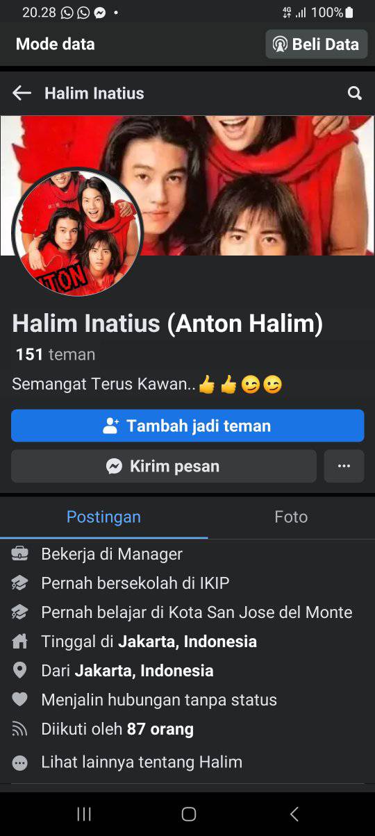 Berhati2 dengan akun Halim Inatius ini gays...
 Udh banyak yg lapor ke saya untu...