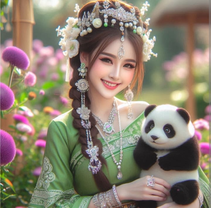 Prompt 

a cute adult girl with a beautiful face of Thai Chinese race, wearing a...