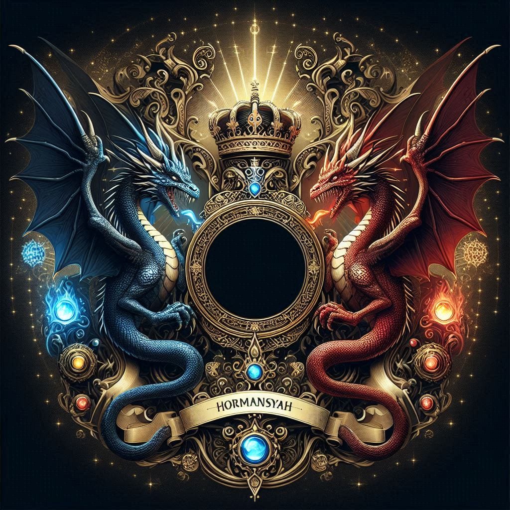 Prompt :

A highly detailed and symmetrical fantasy illustration featuring two d...