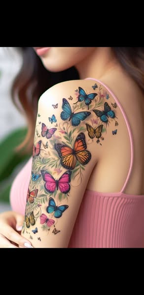 Cute butterfly tattoo ideas viralvideochallenge photographychallengechallengeraphychallengechallenge butterflies - Image 1