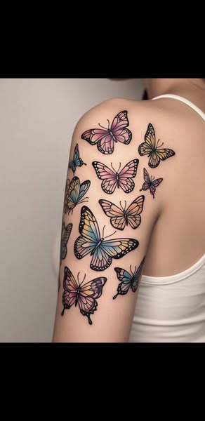 Cute butterfly tattoo ideas viralvideochallenge photographychallengechallengeraphychallengechallenge butterflies - Image 3