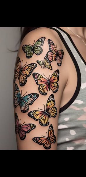 Cute butterfly tattoo ideas viralvideochallenge photographychallengechallengeraphychallengechallenge butterflies - Image 5