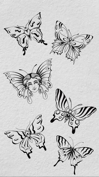 Butterfly flash sheets Tattoo ideas tattooideas tattooinspiration tattoos - Image 3
