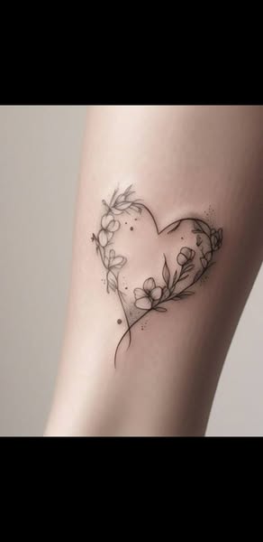 Heart flower tattoo ideas photographychallengechallengeraphychallengechallenge tattooartist trend - Image 1