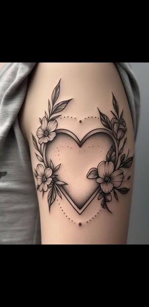 Heart flower tattoo ideas photographychallengechallengeraphychallengechallenge tattooartist trend - Image 2