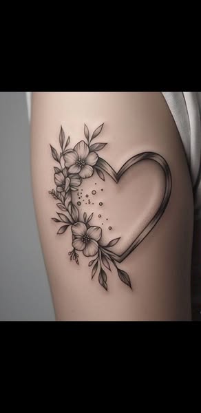 Heart flower tattoo ideas photographychallengechallengeraphychallengechallenge tattooartist trend - Image 4