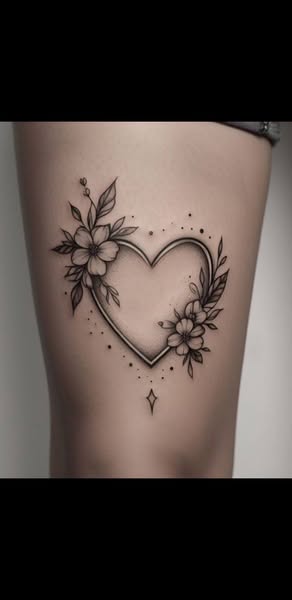 Heart flower tattoo ideas photographychallengechallengeraphychallengechallenge tattooartist trend - Image 5
