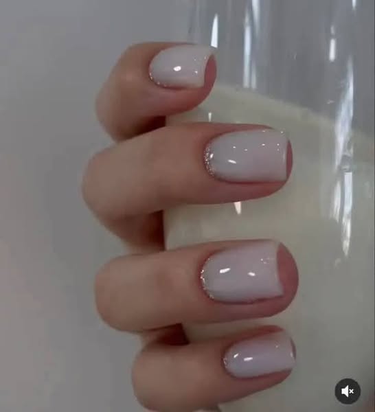 Short and simple nails sparkle prettynails nailinspo fypviral - Image 2