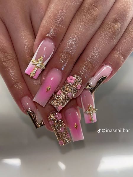 So pretty longnails fypviral sparkle prettynails nailinspo colorfulnails - Image 2
