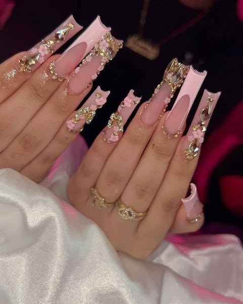 So pretty longnails fypviral sparkle prettynails nailinspo colorfulnails - Image 4