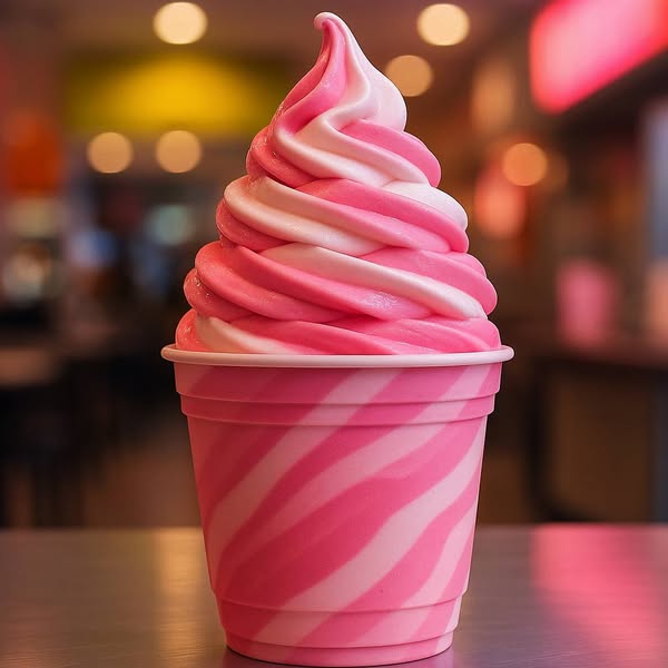 Strawberry Vanilla Swirled SoftServe Ice CreamIngredientsFor the - Image 1
