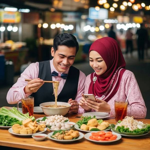 Vibrant Night Market Scene in AI Art - Image 4