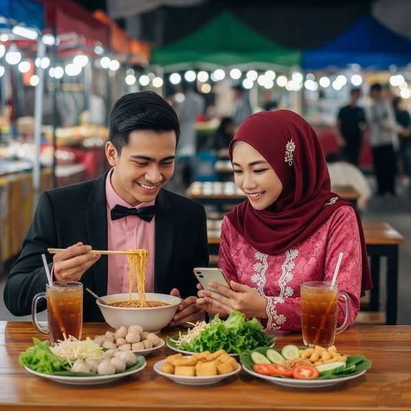 Vibrant Night Market Scene in AI Art - Image 5